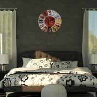 Cubierto por reloj de papel Vintage de madera MDF, decoración del hogar, reloj de pared, reloj de escritorio de forma redonda, sala de estar - details 7