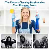 Cepillo limpieza hogar eléctrico multifuncional con 5 Cabezales de Cepillos ,para bañera de baño, Cocina, azulejo, Ventana, bañera, Plato, Fregadero - details 3