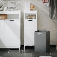 Armario de Suelo para baño Mueble Columna de baño con 2 Cajones y 1 Estantes Blanco 30 x 30 x 89 cm Blanco - details 12