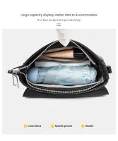 Bolso Cruzado de Cuero Genuino para Mujer - Bolso Cuadrado Pequeño con Correa Ajustable y Cierre de Cremallera, Elegante para Uso Diario y Formal en Beige/Negro/Blanco - Bolso Compacto para Mujer para Uso Casual, Oficina, Fiestas - Diseño Duradero y Fácil - details 4