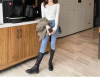 Suéter de Manga Larga de Punto Cálido para Mujeres Jersey Casual con Cuello en V - details 4