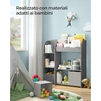 Librería para Niños Camereta Móvil de Gris Tormenta GKR042G01 con 2 Estantes de Juegos y Dormitorio - details 6