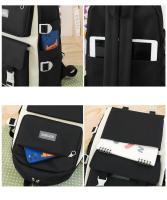Mochila escolar, esencial para la escuela Juego de 4 piezas, con un colgante de oso, bonito y a la moda - details 4