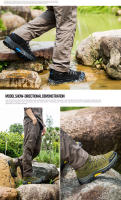 Botas de senderismo de alta calidad para hombre, zapatos de escalada cómodos para exteriores, botas de Trekking casuales deportivas antideslizantes, impermeables de gamuza - details 9