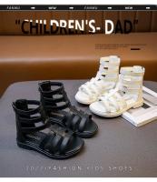 Sandalias de gladiador para niñas, zapatos de princesa con banda estrecha, botas romanas, color blanco y negro, verano 2022 - details 4