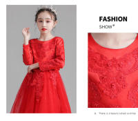 Vestido de tul esponjoso estilo princesa otoñal para niñas, ideal para presentaciones. - details 19