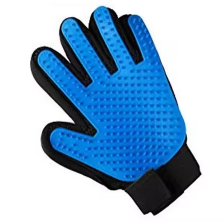 Kit De aseo De mascotas para perros, gatos, piel De conejo, cepillo De aseo De 2 lados, guante De limpieza De baño - 1