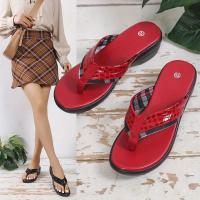 Women Snakeskin Print Toe Post Sandals Color Solid Slip On Platform Shoes Casual & Beach Summer Shoes - details 4