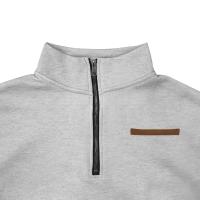 Jersey de cuello alto de terciopelo para hombre, suéter informal de color sólido, media cremallera, talla grande, tendencia de invierno - details 23