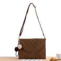 2025 nueva bolsa trenzada de papel hecha a mano simple y de moda bolsa trenzada multiusos bolsa de playa bolsa casual para mujer - details 2