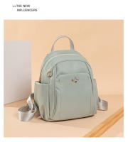 Mochilas de color verde Mochila pequeña para niña Bolsas casuales lindas y elegantes para mujer Diseño de moda Bolsas de libros ligeras fáciles de llevar con decoraciones colgantes - details 19