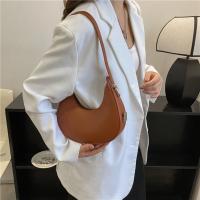 Bolso Hobo de media luna para mujer, bolso de diseñador de lujo, cuero PU suave, Color puro, hombro cruzado - details 5