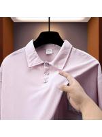2025 tela de seda de hielo de mariposa de verano para hombre, POLO transpirable con sensación de hielo y de secado rápido. - details 5