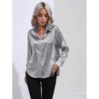 Camisa de satén para mujer, blusa de manga larga, nuevo estilo primavera/verano, ropa de mujer - details 9