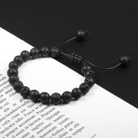 Pulsera de Piedra de Lava de Ojo de Tigre Natural Diseño Moderno de 8mm - details 7