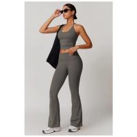 Top deportivo tipo halter sin mangas, ajustado, top corto de yoga para mujer, top de yoga sin espalda con sujetador incorporado y ajuste ceñido. - details 10