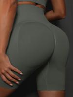 Pantalones cortos de Yoga para mujer, pantalones cortos deportivos sin costuras para gimnasio, pantalones cortos de entrenamiento de cintura alta con realce, pantalones cortos deportivos para Fitness, pantalones cortos de ciclismo - details 62