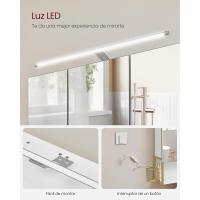 Armario de Baño con Luz LED 16,5 x 70 x 75 cm Toma Corriente Cesta Colgante Soporte para Secador - details 1