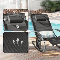Hamacas de jardín Mecedora con reposapiés Tumbona ergonómica Negro OGS28-SCHx2 ES” ¡Disponible en dos versiones diferentes! Elige tu opción a continuación.” - details 4