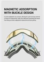 KAPVOE Gafas de Esquí de Doble Capa Anti-Niebla Lente Magnética UV400 Para Hombres y Mujeres - details 5