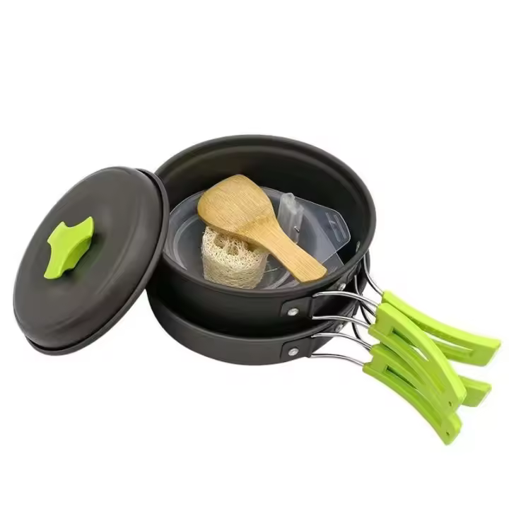 Utensilios de cocina para acampar, juego de sartenes y ollas de fácil transporte para Picnic DS200 para 2 personas - 1