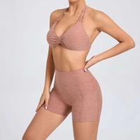 Traje de entrenamiento de gimnasia reforzado deportivo para mujer, ropa deportiva para mujer, traje de yoga rosa, verde y rojo 2024 - details 26