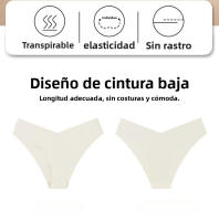 "Bragas Sin Costuras Mujer – Tiro Bajo, Nailon Transpirable, Secado Rápido – Ideal para Yoga y Deporte – Talla Grande " - details 1
