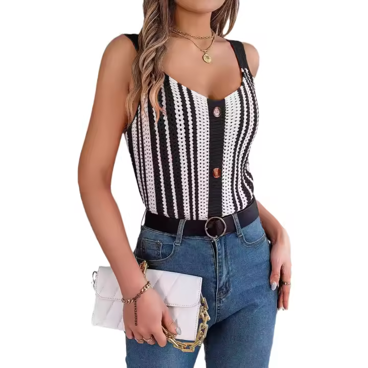 Camiseta de Deportiva de Manga Superior para Mujeres Diseño Ahuecado hacia Fuera Hecho en China - 1
