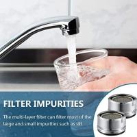 Aireador de latón para ahorro de agua, filtro para grifo de cocina, boquilla mixta, cabezal contra salpicaduras, accesorios de baño, 3 uds. - details 0