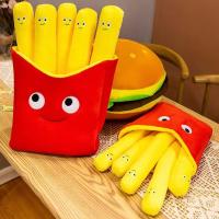 Cojín Creativo de Peluche de Hamburger Suave y Esponjoso Regalo de Cumpleaños para Niños Diseño Francés de Fritos y Pizza Unisex - details 4