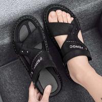 Sandalias planas de suela dura antideslizantes de moda 2024 zapatos de verano para hombre de goma al aire libre de PU de alta calidad - details 6
