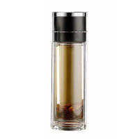 Taza de Té de Vidrio de Doble Capa para Hombres con Aislamiento Térmico Antescaldante Botella Infusor de Té 280ML/380ML - details 3