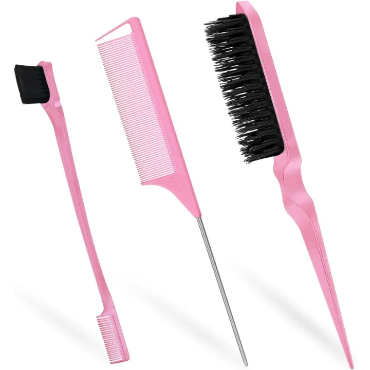 Kit de Cepillo de Cola con Punta, Cepillo de Doble Borde para salón, 3 Piezas - 1