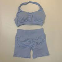 Sistema de 2 piezas de pantalones cortos de impacto, sistema de yoga sin costuras, sujetador deportivo camisola, ropa Fis, gimnasio Tre - details 23