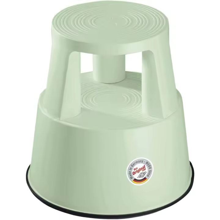 Taburete con Ruedas de plástico, Altura 43 cm, Capacidad de Carga 150 kg, Gris - 1