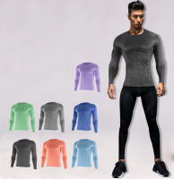 Men Quick Dry Long Sleeve Workout Gym Fitness S Tee Men's Sport Running Yoga Compression Skiing Exercise Muslce T Shirt 23 - details 1