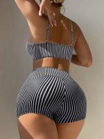 Bikinis con pantalones cortos delanteros con cordón para mujer, traje de baño de cintura alta, bañadores femeninos, traje de baño, ropa de playa 2025 - details 7