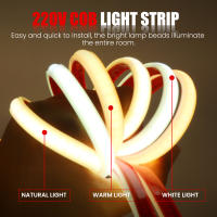Luz de Tira LED GAHADA Moderna 240LEDs/m Impermeable Flexible Blanco Caliente/Blanco Natural/Blanco - details 1