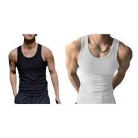 Chaleco deportivo de talla grande para hombre, camiseta sin mangas ajustada elástica de color sólido con absorción de sudor, ropa de calle para gimnasio y fitness - details 10