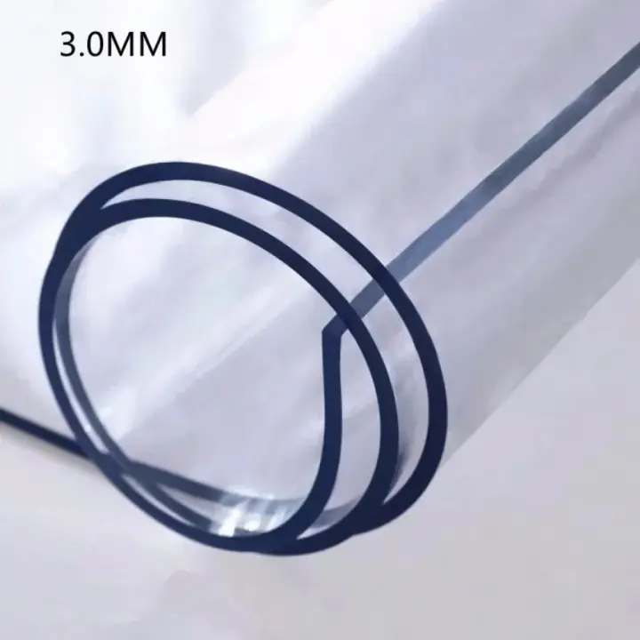 Mantel transparente de PVC, cubierta protectora de 3,0mm de grosor, transparente, impermeable - 1