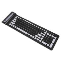 Teclado Inalámbrico Portátil de Silicona Suave Flexible, Impermeable, Lavable con Receptor USB para PC, Tablet, Laptop - details 4