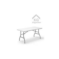 Mesa Plegable Portátil Multifuncional, 180x74x74cm, Imitación Madera, Marrón - details 9