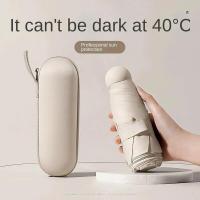 Mini sombrilla portátil tipo cápsula, protector solar, paraguas para la lluvia, mango de aleación de goma negra, plegable, sol y lluvia, doble uso - details 3