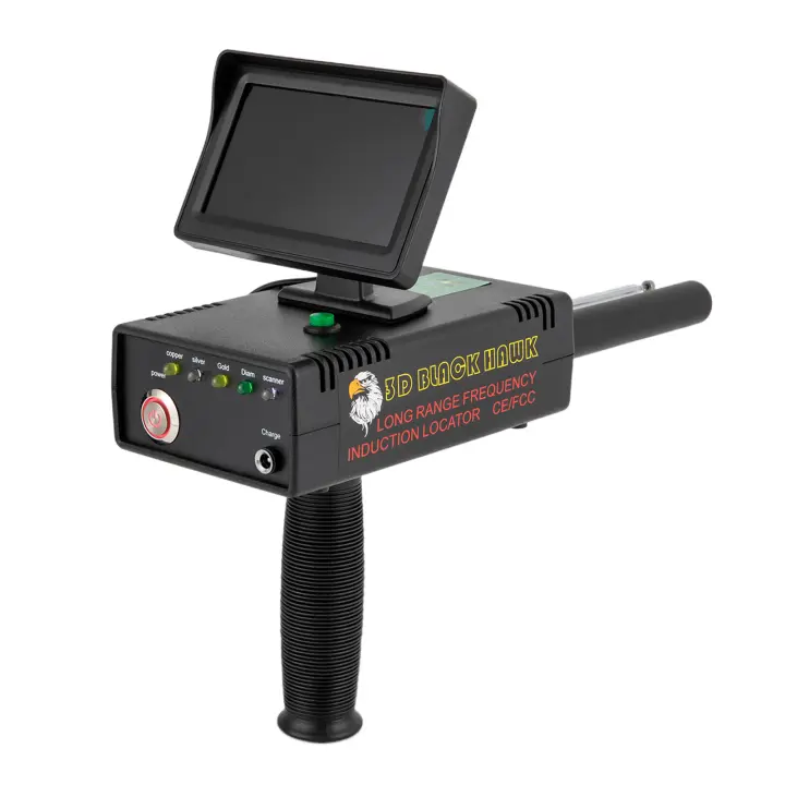 Juego de detectores de metales con pantalla LED, Detector de metales de larga distancia, Detector de oro, profundidad de detección de 130 m, rango de búsqueda de 12km - 1