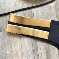 Conjunto de Bikini Dorado con Estampado Traje de Baño Sexy para Mujer Moda de Playa Verano 2025 - details 3