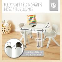 Mesa infantil con 2 sillas |   para interior y exterior |   Mesa infantil con sillas apilables y resistentes a la inclinación |   Mesa de manualidades para niños mesa de pintura para niños mesa de - details 3