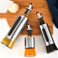 Botella De Aceite De Oliva Con Escala Y Encendido Automático Dispensador De Molienda Para Cocina Barbacoa Suministros De Estercolización De Vidrio Y Acero Inoxidable - details 10