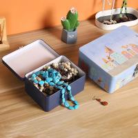 Caja de hojalata de alta calidad multiusos con cerradura, baúl de almacenamiento, caja de Metal dura para almacenamiento de joyas de gran capacidad para el hogar - details 1