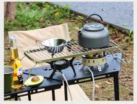 Barbacoa multifuncional plegable hoguera portátil camping parrilla de acero inoxidable, soporte para estufa de gas, parrilla para barbacoa al aire libre - details 12