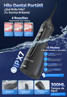 Mornwell-irrigador Oral portátil F18, hilo Dental recargable por USB, 4 boquillas, chorro de agua Dental, tanque de agua de 200ml, resistente al agua - details 3